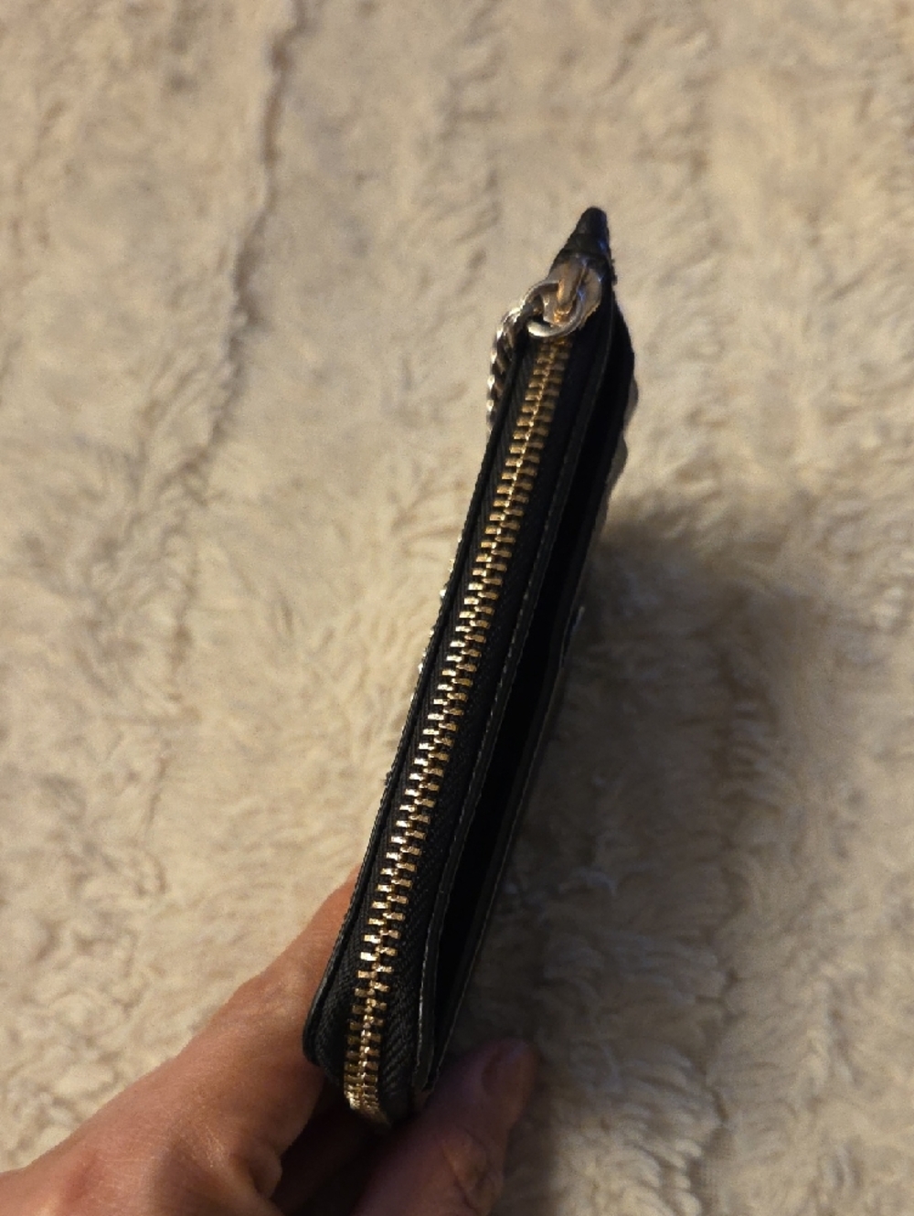 kate spade Black Leather Zip Keyring Card Case - Picture 5 of 10